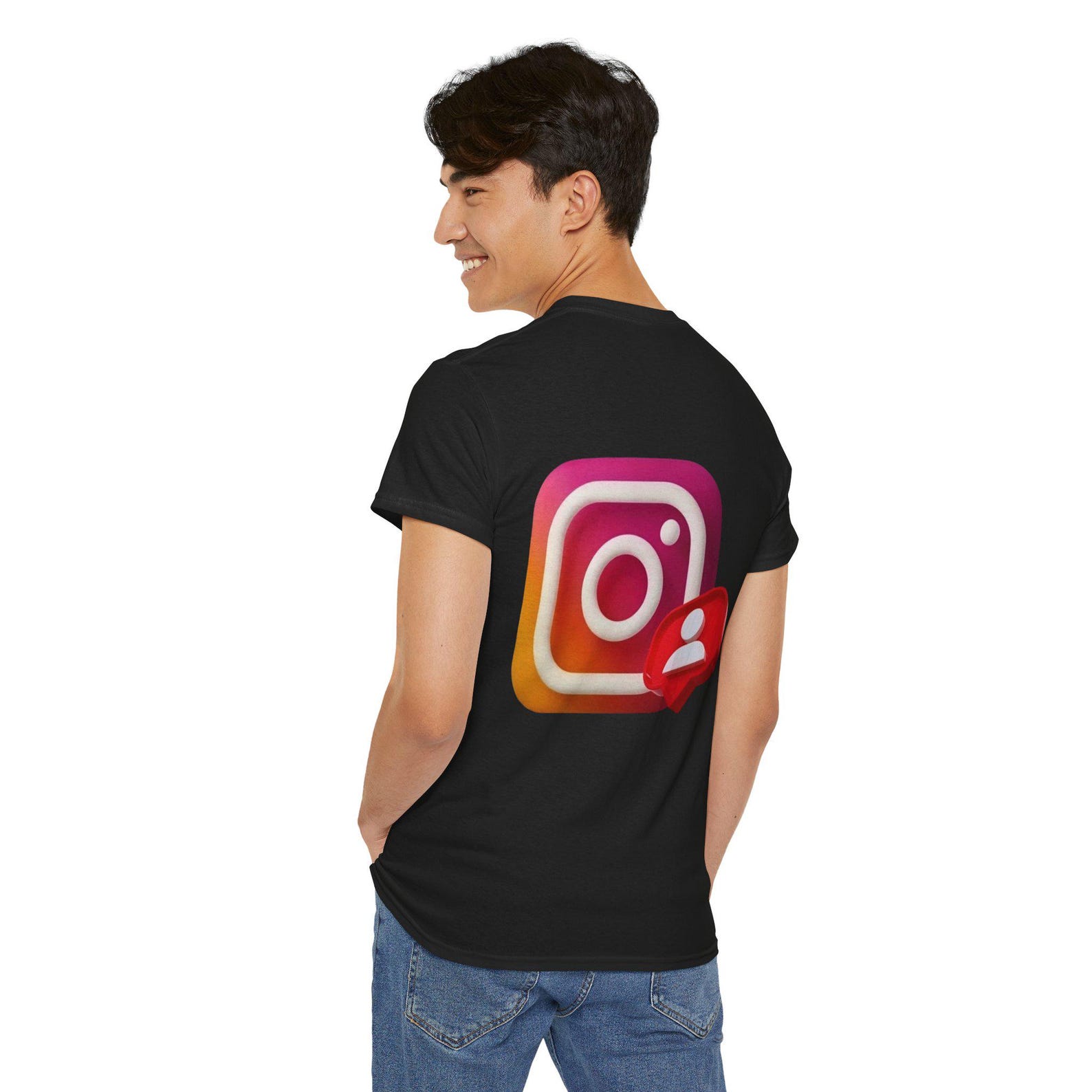 Social Media Icon Tee, Content Creator Shirt, Influencer Style Apparel, Follower Growth Gift, Trendy Logo, Aesthetic Unisex Streetwear 3XL