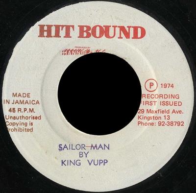 7inch Record KING VUP  Sailor Man NONE Hit Bound Jamaica Reggae Ska  Dub Used
