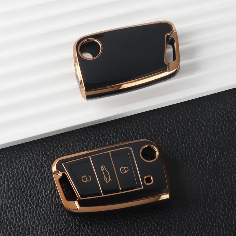 

Tpu Car Key Cover Case For Vw Volkswagen Polo Golf 7 Tiguan Gti T-Cross T-Roc Skoda Octavia Kodiaq Fabia Rapid Car Accessories