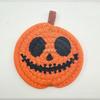 1Pcs Halloween Pumpkin Coaster Orange Pumpkins Absorbent Cup Coasters Woven Pumpkin Drink Cup Pad Mats Heat Resistant Drink
