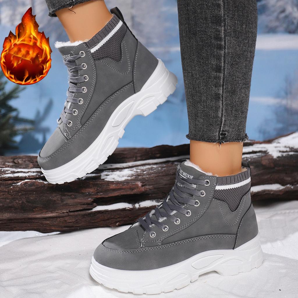 Fashion Women Snow Boots 2025 New Warm High Top Cotton Shoes Fashion Waterproof Height Increased Boots Women Platform Sports Ankle Boots