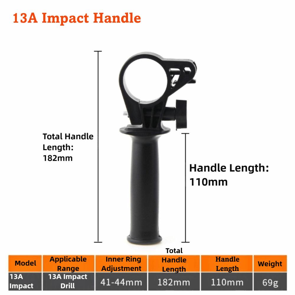 60-65 Mm Clamping Range Impact Drill Handle Adjustable Front Angle Grinder Accessory DIY Projects