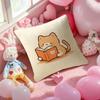 Party Of Animals Funny Pillow Case Anti-Dustmite Pillowcase Invisible Zipper Silky Short Plush Sofa Cushion Cover