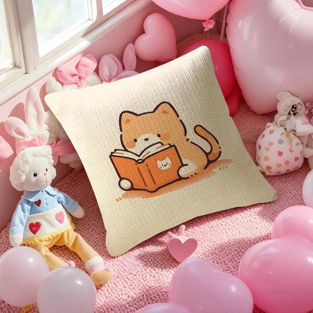 Party Of Animals Funny Pillow Case Anti-Dustmite Pillowcase Invisible Zipper Silky Short Plush Sofa Cushion Cover