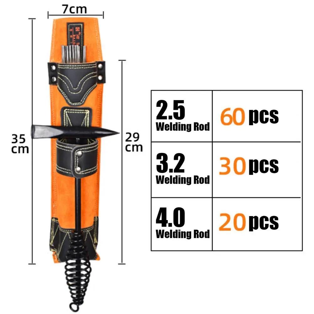 Portable Thickened Welder's Tool Bag Durable High-Temperature Resistant for Holding Welding Rods Easy to Handle