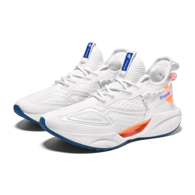 Foreign trade large size men's shoes autumn breathable new mesh sports shoes carbon plate couple height increase shock absorption men's running shoes