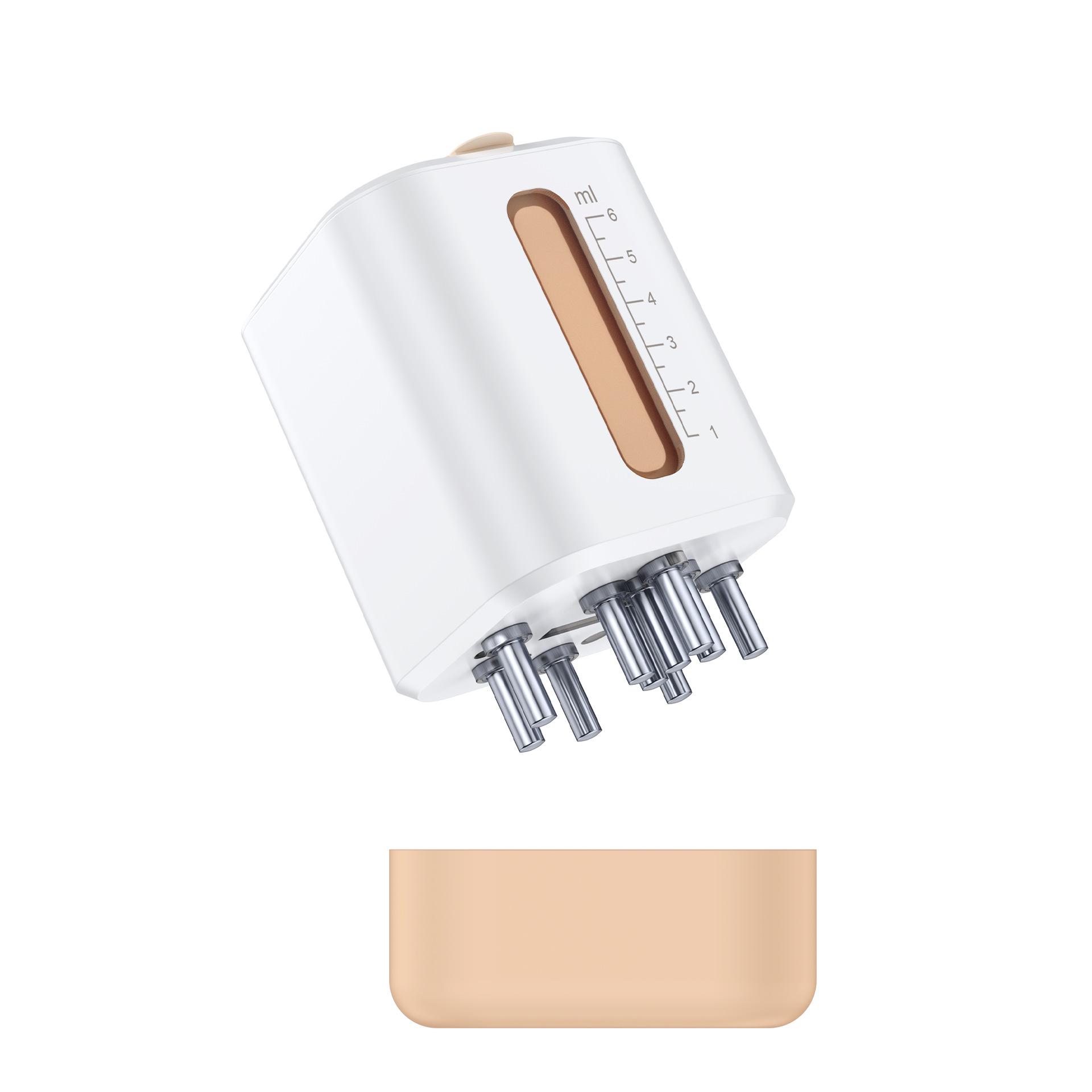 

TEMU Electric Scalp Massage & Medication Comb with Red Light and EMS Microcurrent білий