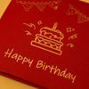 Light-Up Bear Birthday Greeting Card with 3D Cake Design