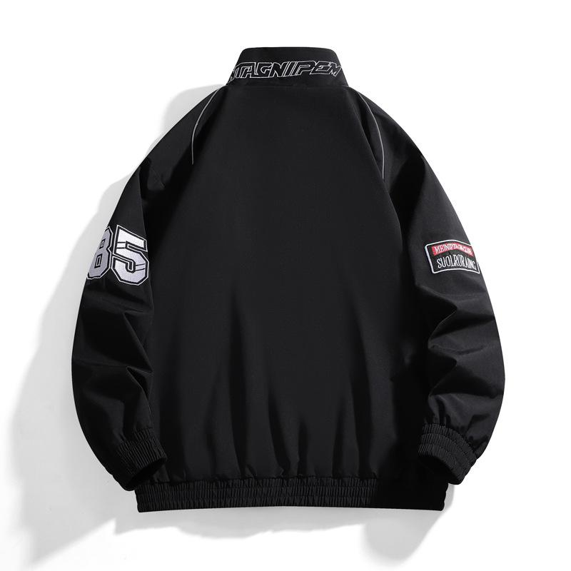 Nová americká bunda z PU kůže Podzimní a zimní Venkovní bunda Trendy Módní Retro Límec Ležérní bunda