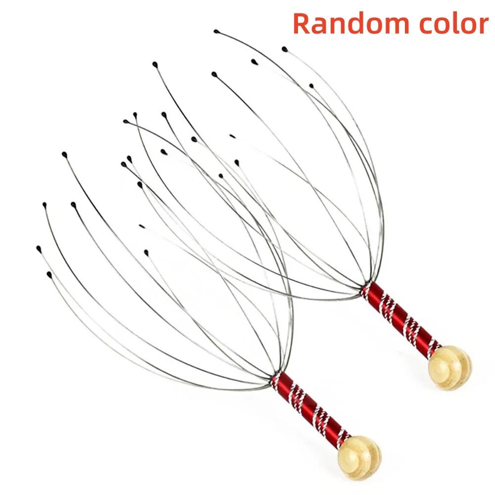 Head Massager Handheld Stainless Steel Engraved Massage Claw Scalp Scratcher Itch Reliever Soul Extractor for Scalp Relaxation