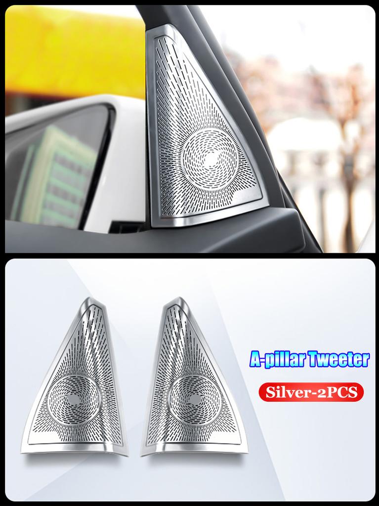 For Mercedes Benz GLK Class X204 2008-2015 Car Front Rear Door Window A-pillar Triangle Tweeter Audio Speaker Cover Trim Frame KM5
