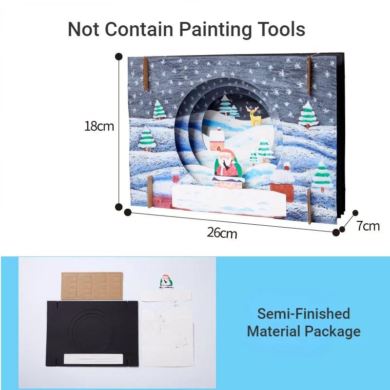 Kids DIY Craft Toys Xmas Theme Handmade Kids Crafts Drawing Toy Painting Craft Kit Educational Toys for Children Christmas Gifts
