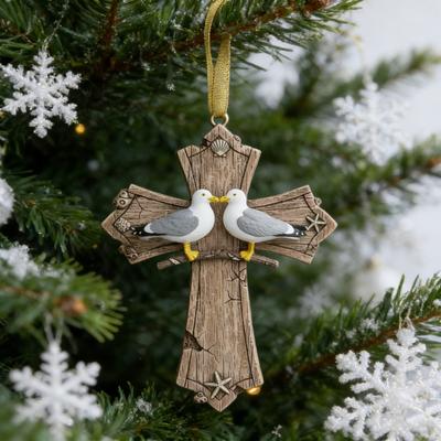 Bird Christmas Ornament Christian Symbol Hanging Decoration Bird And Faith Token Ornament for Xmas Tree Entryway Living Room Holiday Decor
