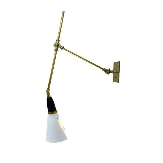 Sputnik Leuchte Küchenleuchte Italienisches Diabolo Design Wandleuchte 1950er Mid Century Leuchte Wandleuchte Zweifarbig Rohmessing