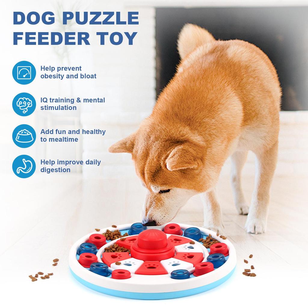 Pet Slow Feeder Bowl and Toy: Leaking Food Tray for Cats and Dogs, Educational Feeding Toy