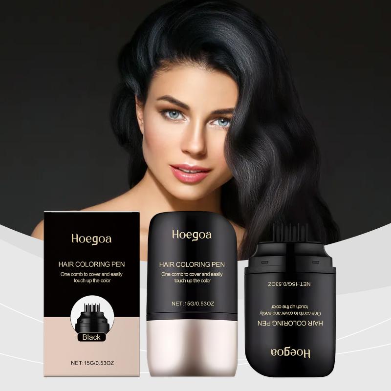 Langanhaltender schwarzer wasserfester Haar-Touch-Up-Stift, pflanzenbasiert, schnelle Abdeckung von grauen Haaren für besondere Anlässe und den täglichen Gebrauch
