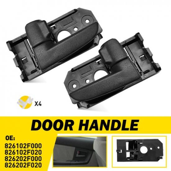 2x ide Door Interior Handles LH RH Black For 2004-2009 KIA Spectra/Spectra5