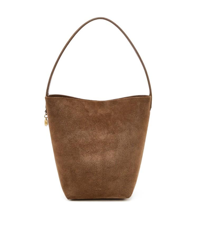 Athe Vanessabruno [Panier] Brown Suede Panier Bucket Bag S Aaba6E206W2