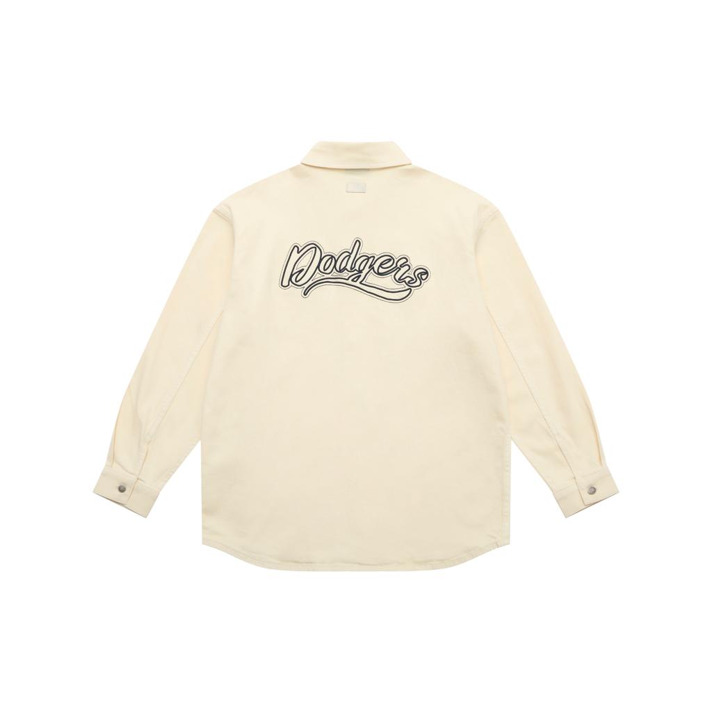 New MLB Preppy Style Collection Los Angeles Dodgers 25FW Shirt Unisex Standard Ivory 3ADRV0154-07CRS