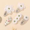 BABY SCHLEIFEN 5Stk/Set Süße Blume Pony Haarspange Mädchen Haarspange Ins Stil Gänseblümchen Haarnadel Mode Ornamente Haarschmuck