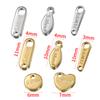 50pcs Stainless Steel End Charms Pendants Vacuum Plating Bracelet Chain Extension Tail Charm for DIY Jewelry Making No Fade