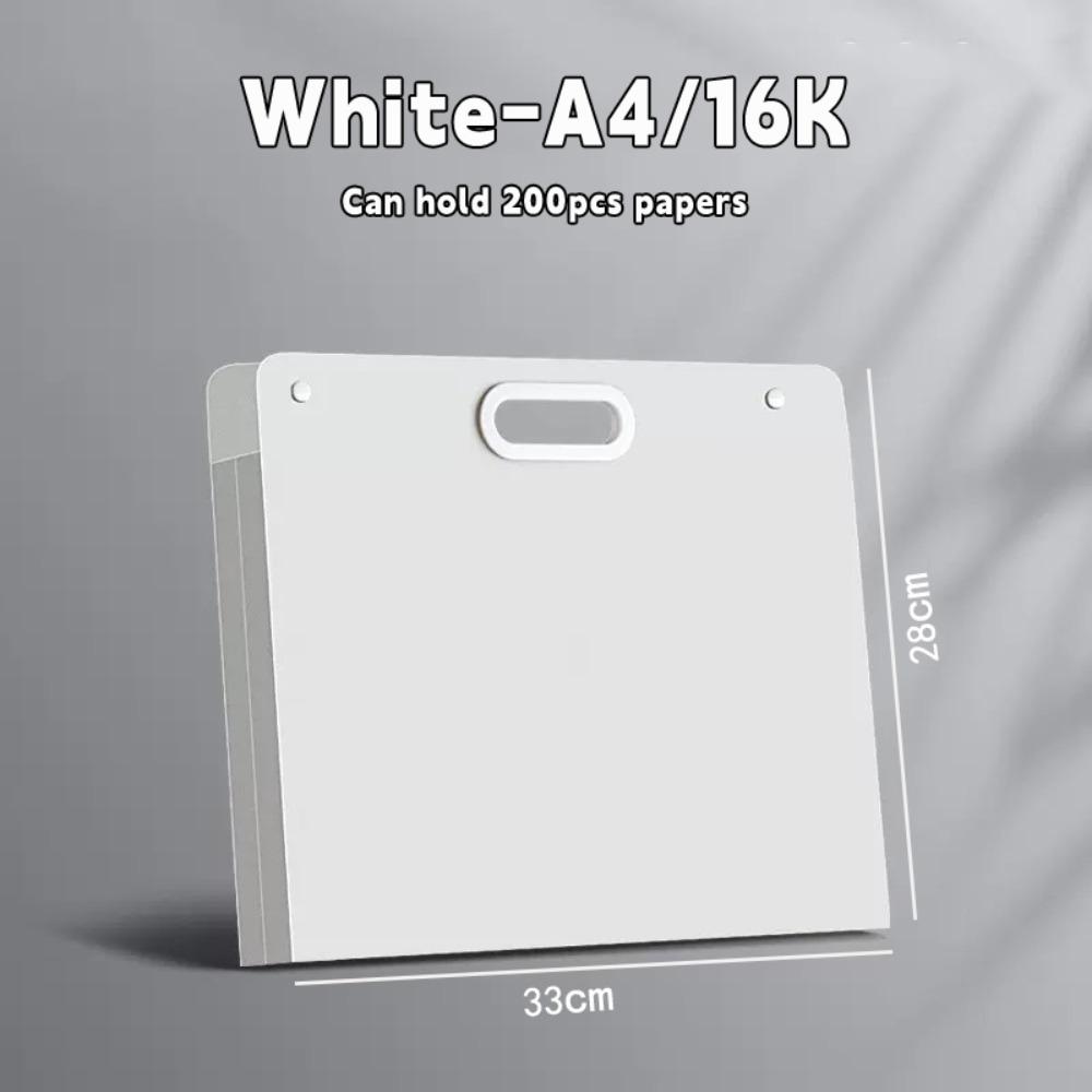 

Simple A2/A3/A4 File Folder Portable Waterproof Picture Album Four Layers 4K/8K/16K Drawing Bag Student Gift