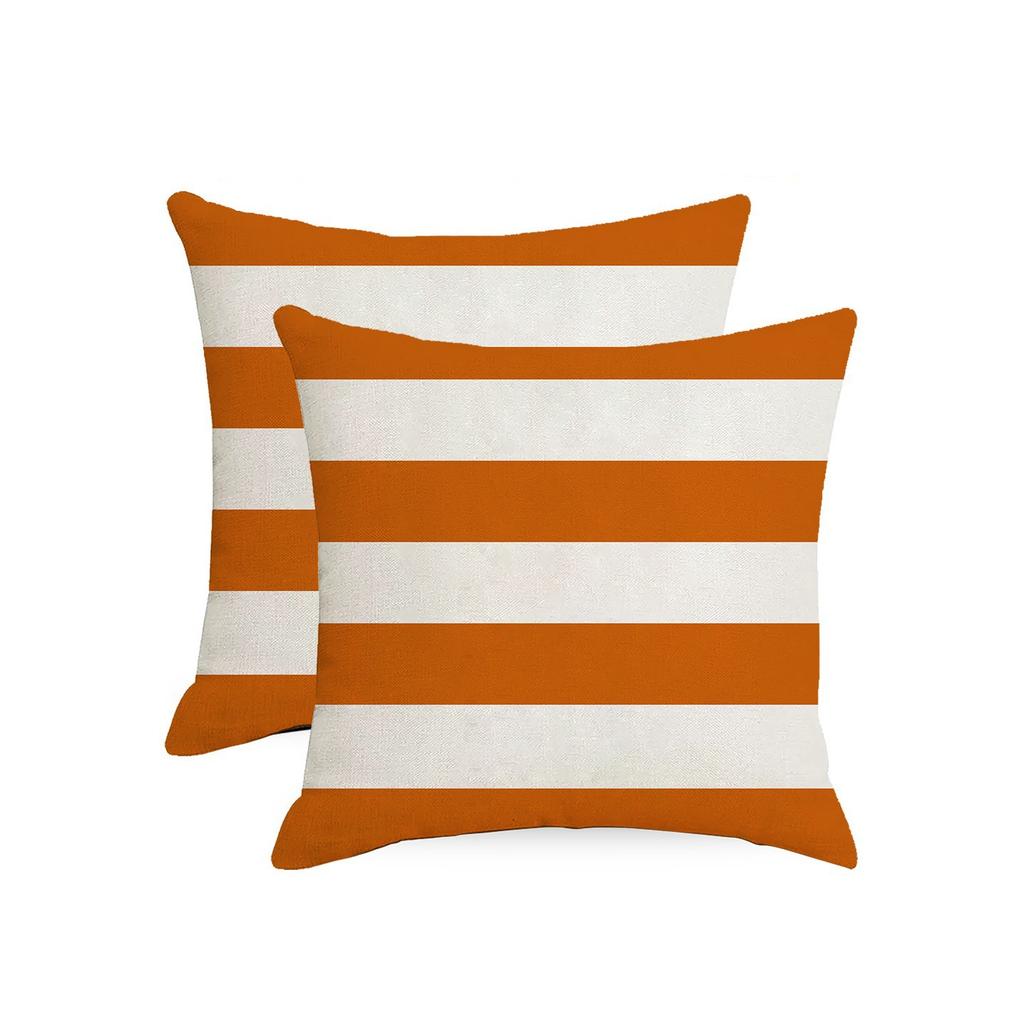 Home Geometric Stripes Graphic Simple Outdoor Waterproof Linen Pillowcase Sofa Chair Cushion
