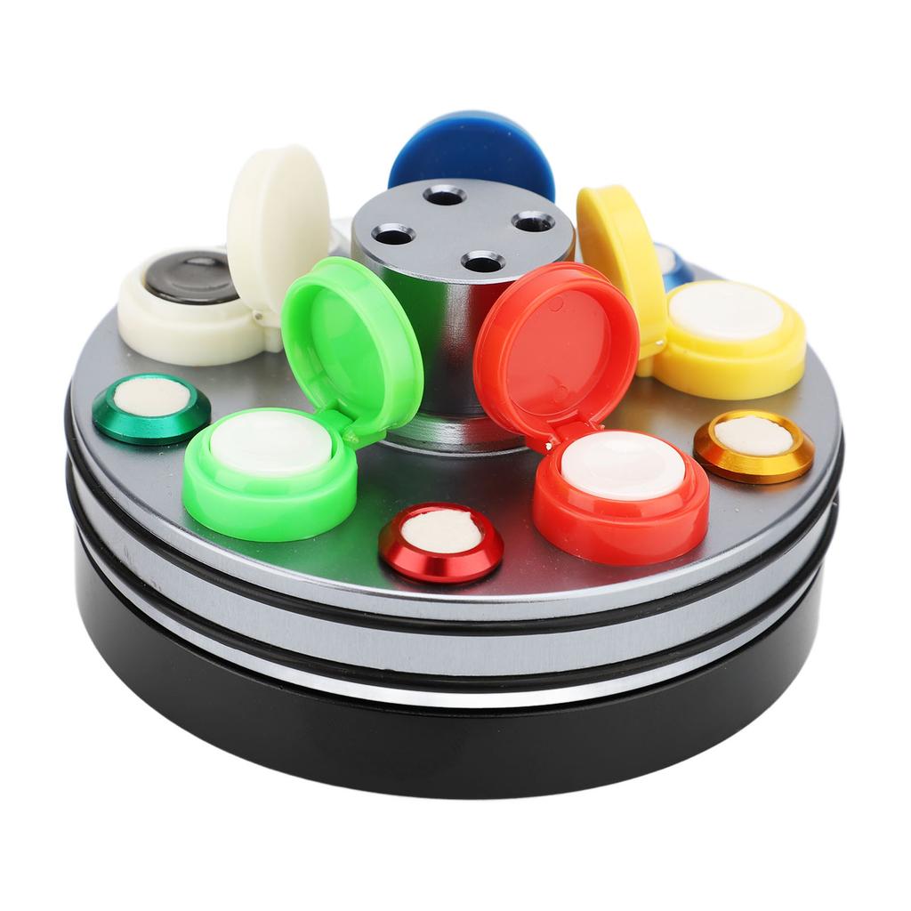 Watch Oil Dip Tool with Dust Cover 5 Dish Rotatable Repairing Tool Watch Grease Cup Holder for Watchmakers