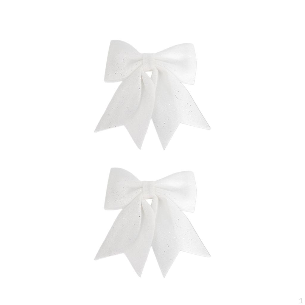 2 Pack Christmas Tree Bows, Decorations, Wreath, for Living Room, Holiday,