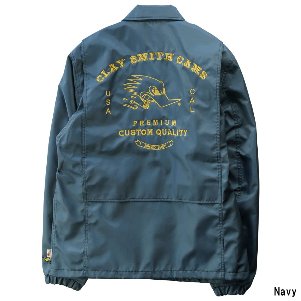 Clay Smith BRACKBIRD Coach Jacket for Motorcycles, CSY-3910 (L, Navy)