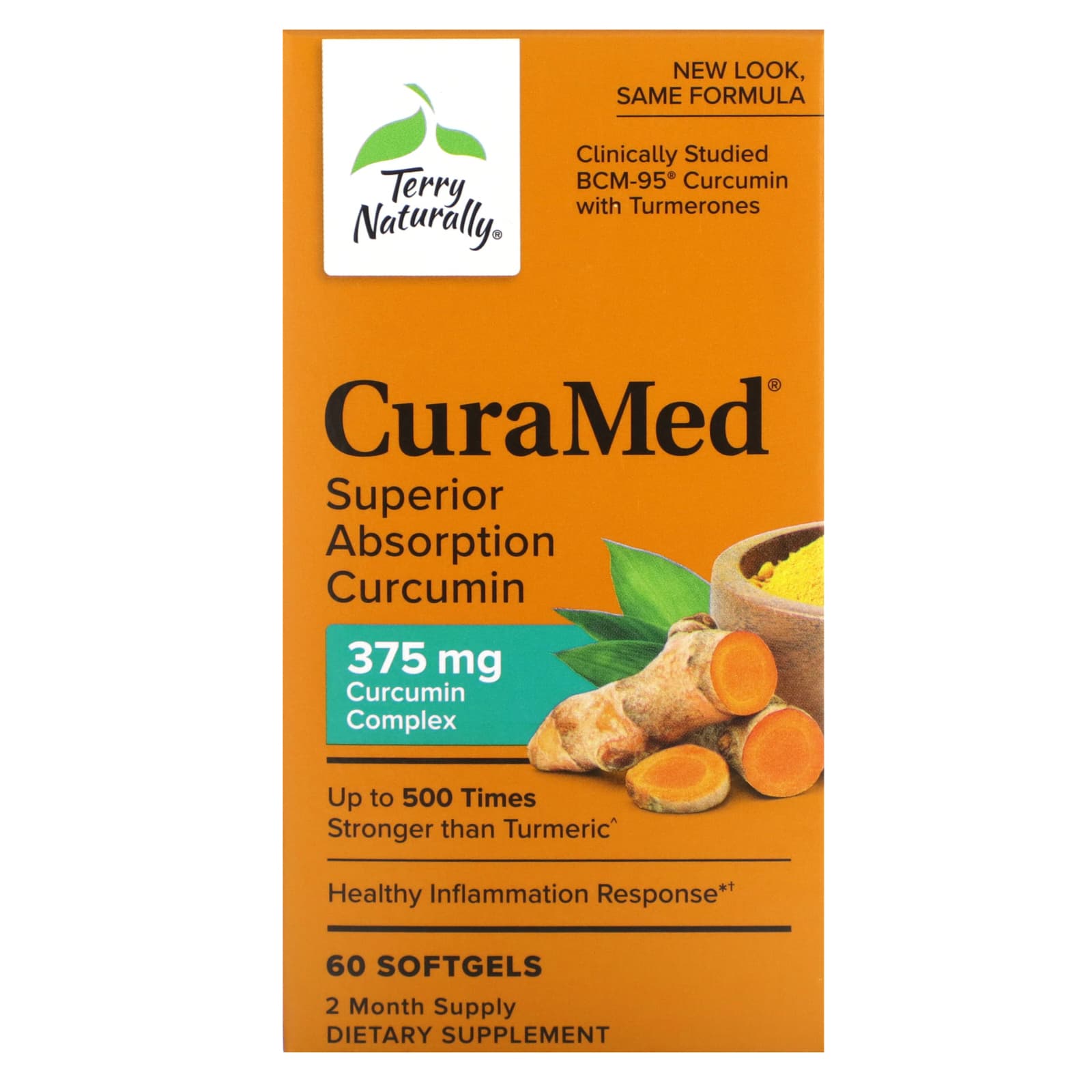 

Curamed, Curcumin with Enhanced Absorption, 375Mg, 60 Softgels