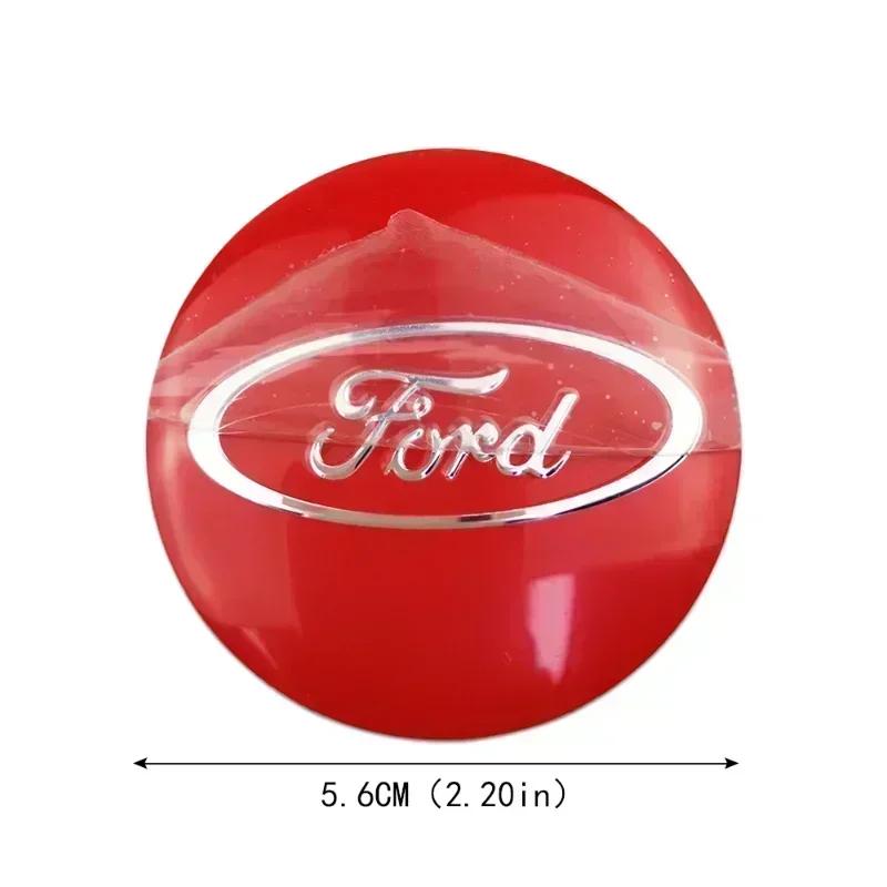 4PCS 56MM Wheel Center Sticker For Ford Kuga Fusion Shelby ST RS Mondeo Focus 2 3 Fiesta Explorer Edge Ecosport Rim J210 Decal Cover