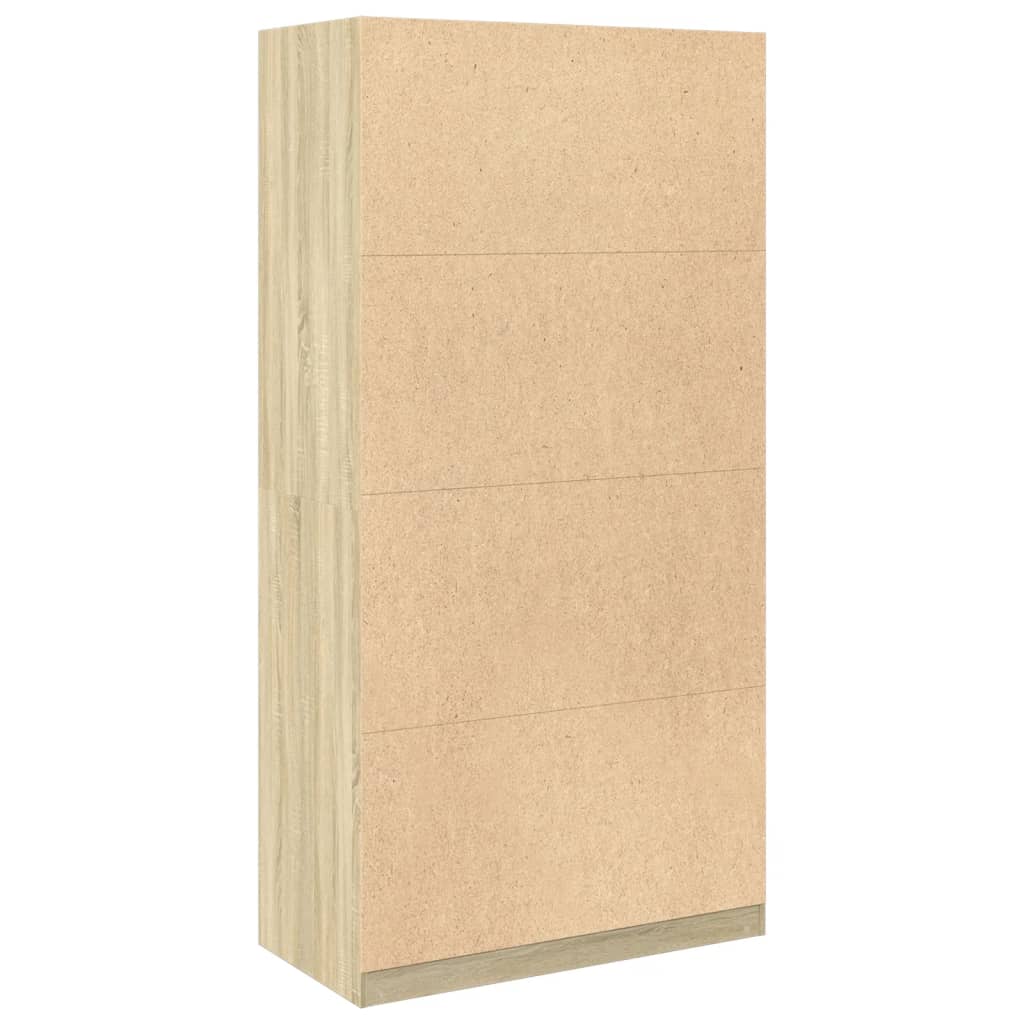 Wardrobe in Sonoma Oak Finish 100 x 50 x 200 cm Engineered Wood