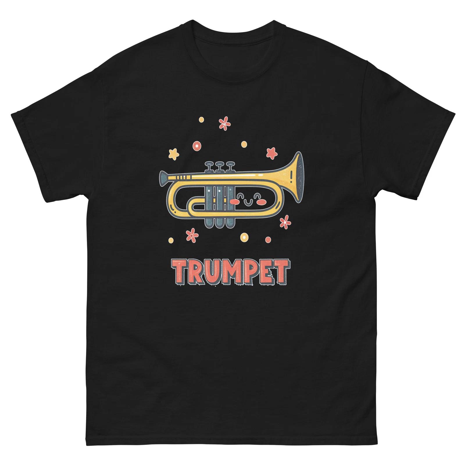 Trumpet Musical Instrument Illustration T-Shirt M