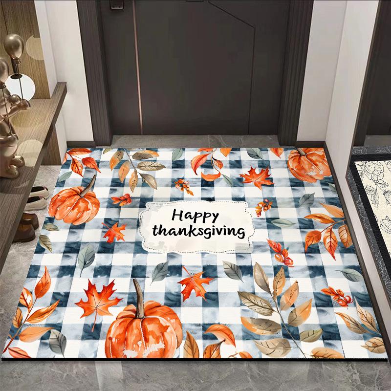 Entry Door Mat Advanced Sense Cartoon Santa Claus Entry Door Mat Non-slip Household Absorbent Quick Drying Mat