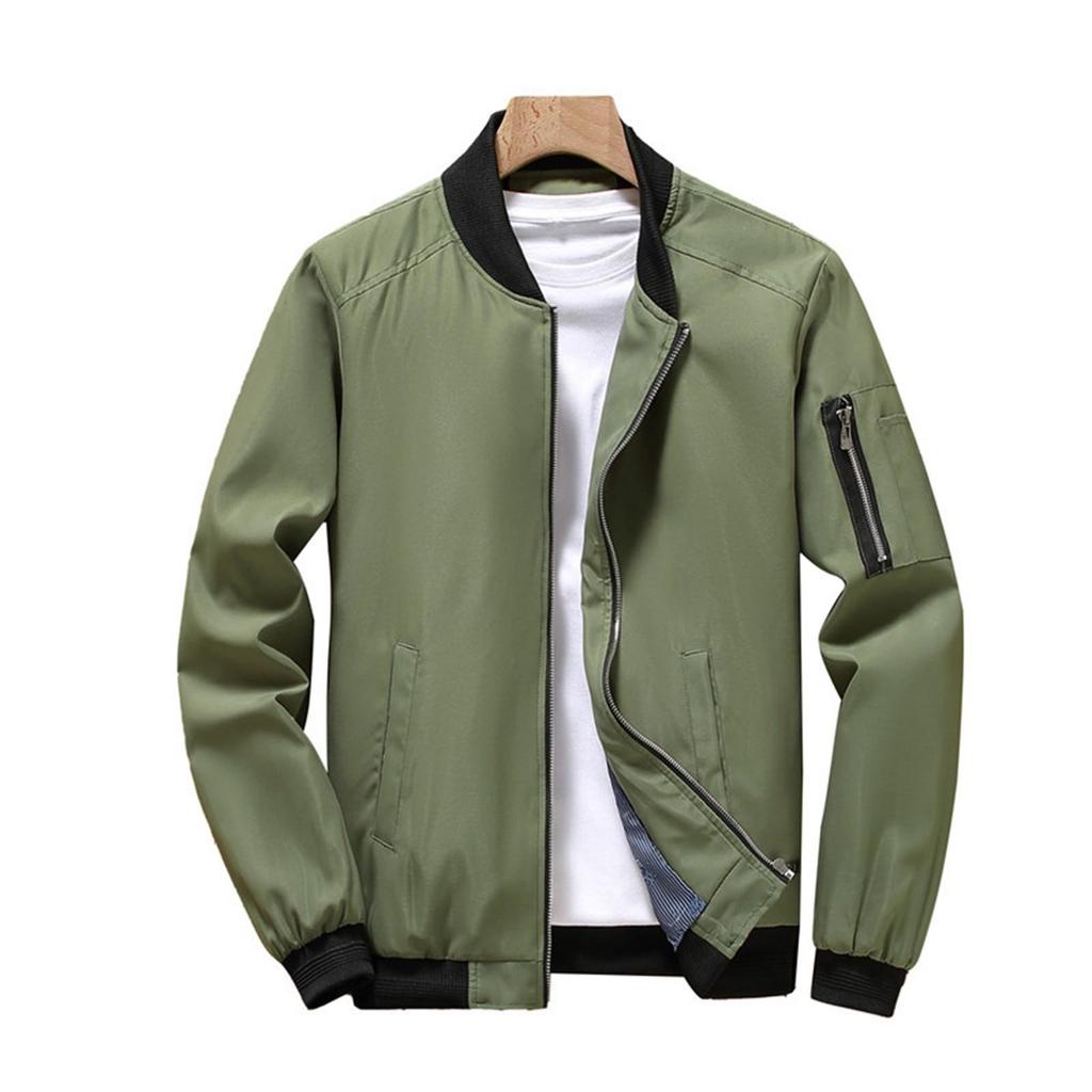 Spring And Youth Men's Stand Collar Zipper Casual Jacket Men's Coat