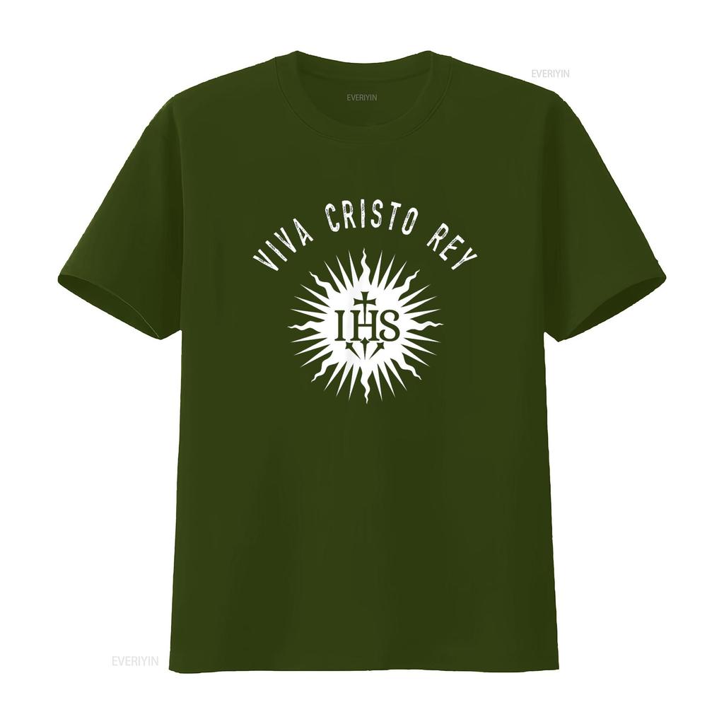 Viva Cristo Rey Roman Catholic Cristeros T Shirt Vintage Washed Soft Streetwear Stretched Slightly Versatile