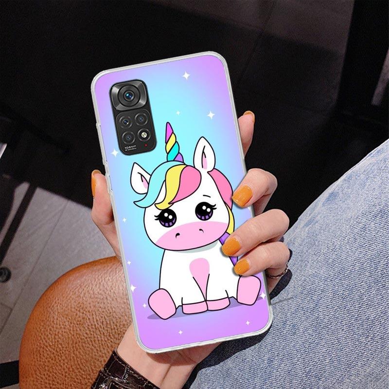 Pink Unicorn Rainbow Phone Case For Xiaomi Redmi Note 15 14 13 12S 12 11 Pro Plus 14S 11S 11E 10 10S 11T 5G Personalized Cover R
