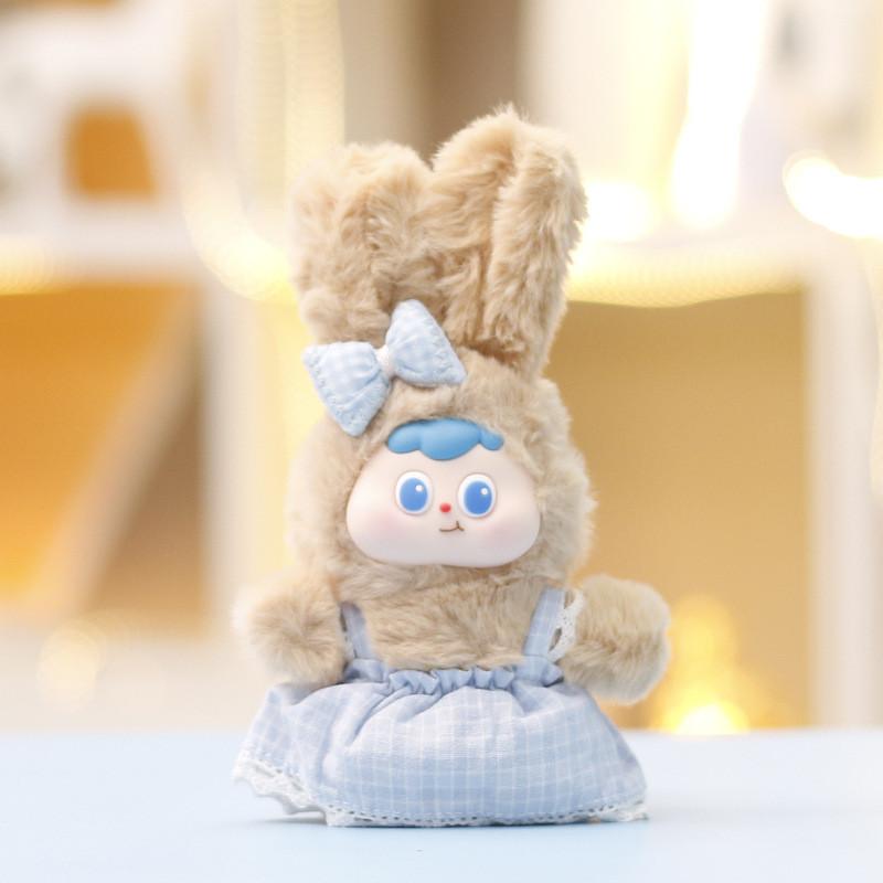 Countryside Style Shoulder Strap Skirt Plush Rabbit Vinyl Doll Pendant Kid Toy For Girls Birthday Gift