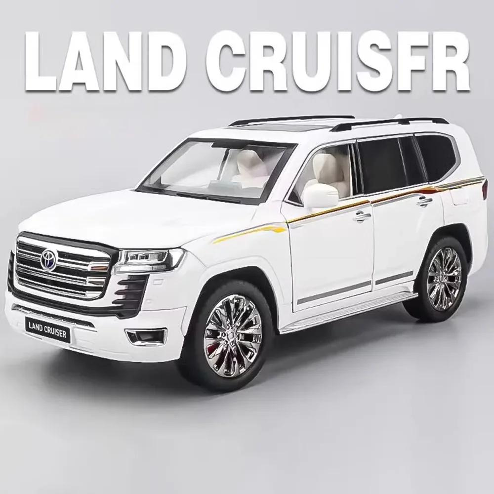 1:18 Land Cruiser LC300 Accord Toy Car Model Diecast Metal Light Sound Shock Absorption SUV Vehicles Models Kids Boys Gifts