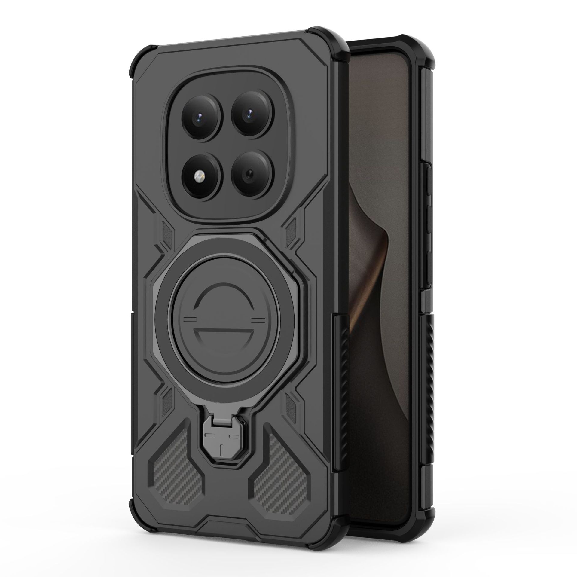 

Xiaomi Redmi Note 15 Pro 4G Magnetic Case 360° RotatablMilitary-Grade Dropproof Phone Cover for чёрный