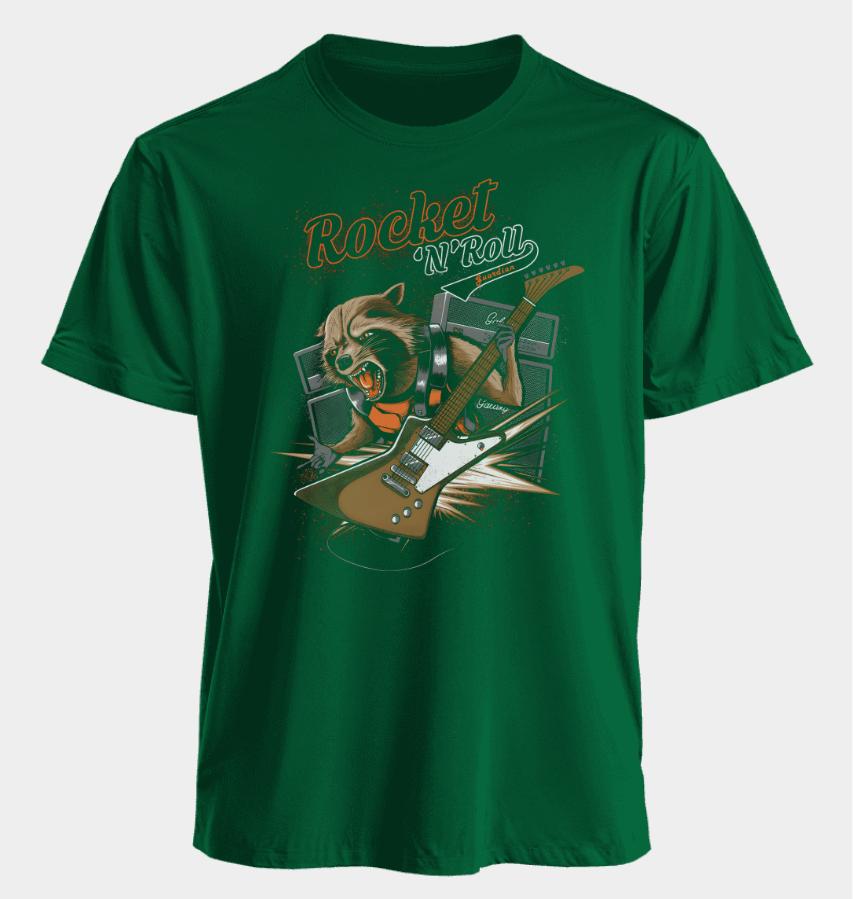 Men's and Women's T-shirts Rocket Raccoon Summer American Spring and Autumn Sports Fitness Casual Trendy Short Sleeves