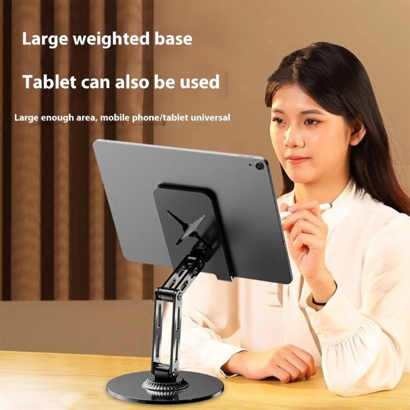 Aluminum Alloy Phone Stand Multi Angle Rotate Tablet Dock Holder Desktop Bracket For Mobile Devices