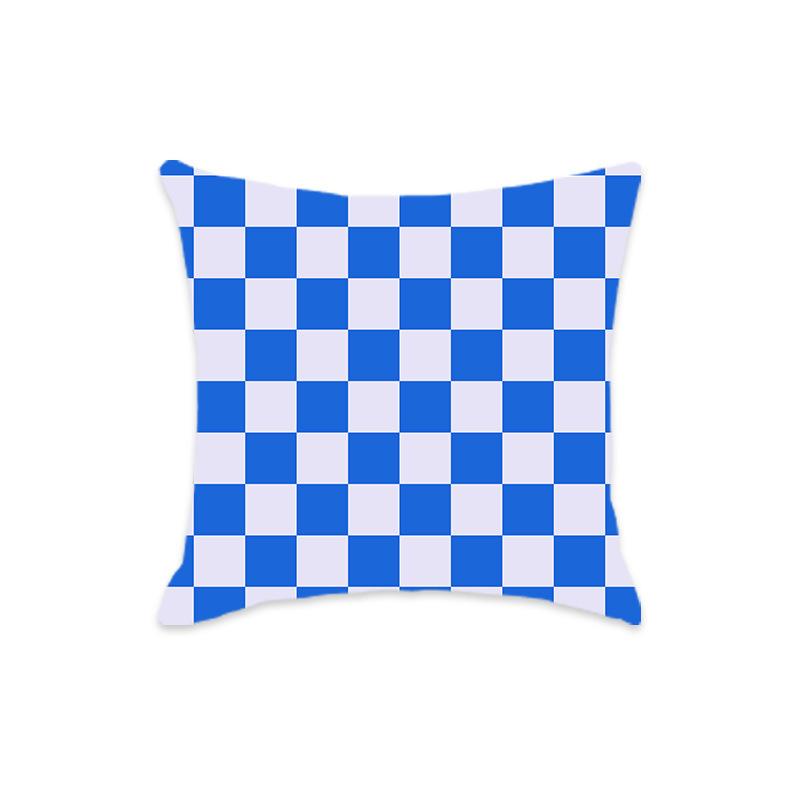New Checkered Geometric Colorful Sofa Home Pillow Cover Sofa Bedside Home Chessboard Pillow Cushion Cover