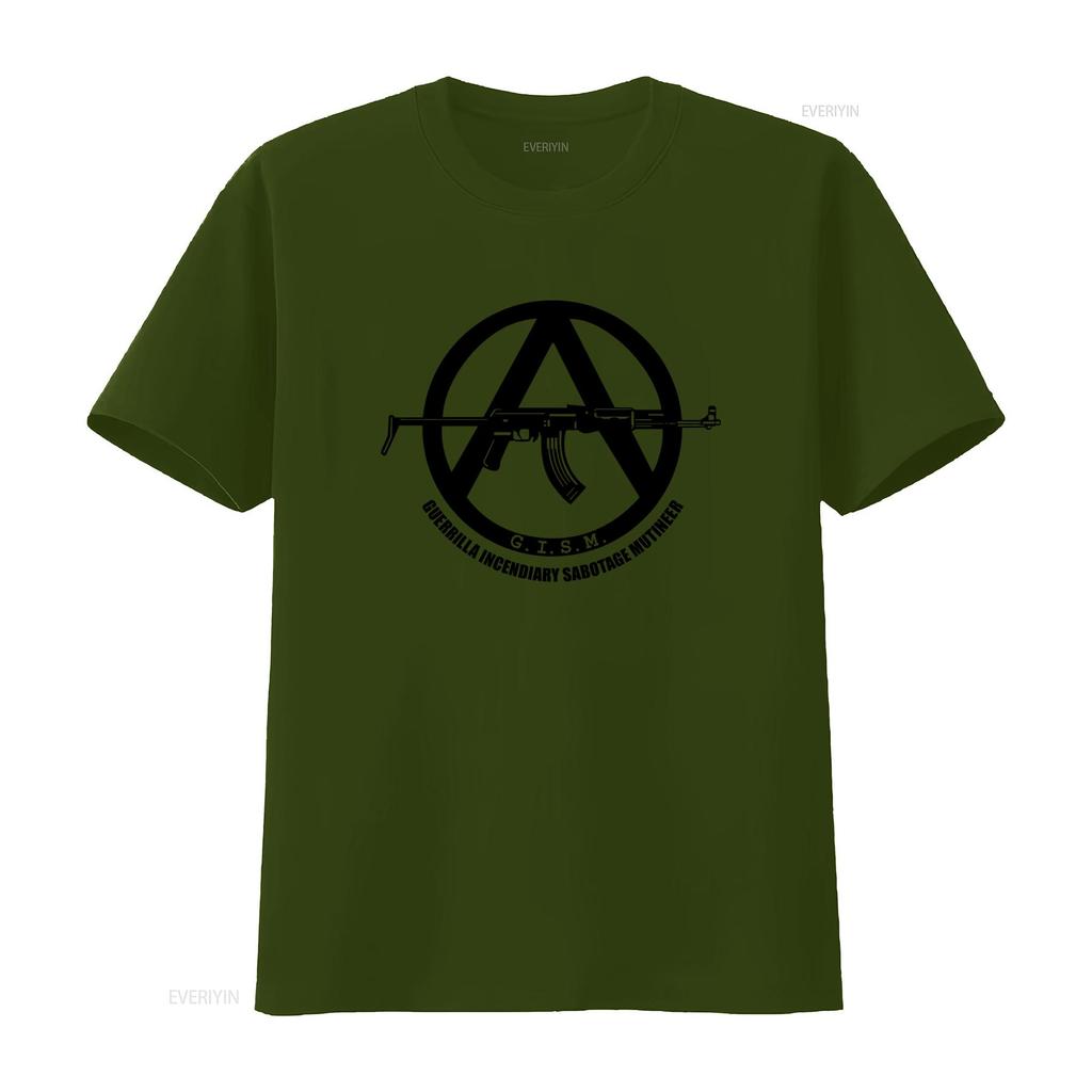 GISM Guerrilla Mutineer Thrash Hardcore Punk Rock Band T Shirt vintage Washed graphic Stretched homme Unisex streetwear