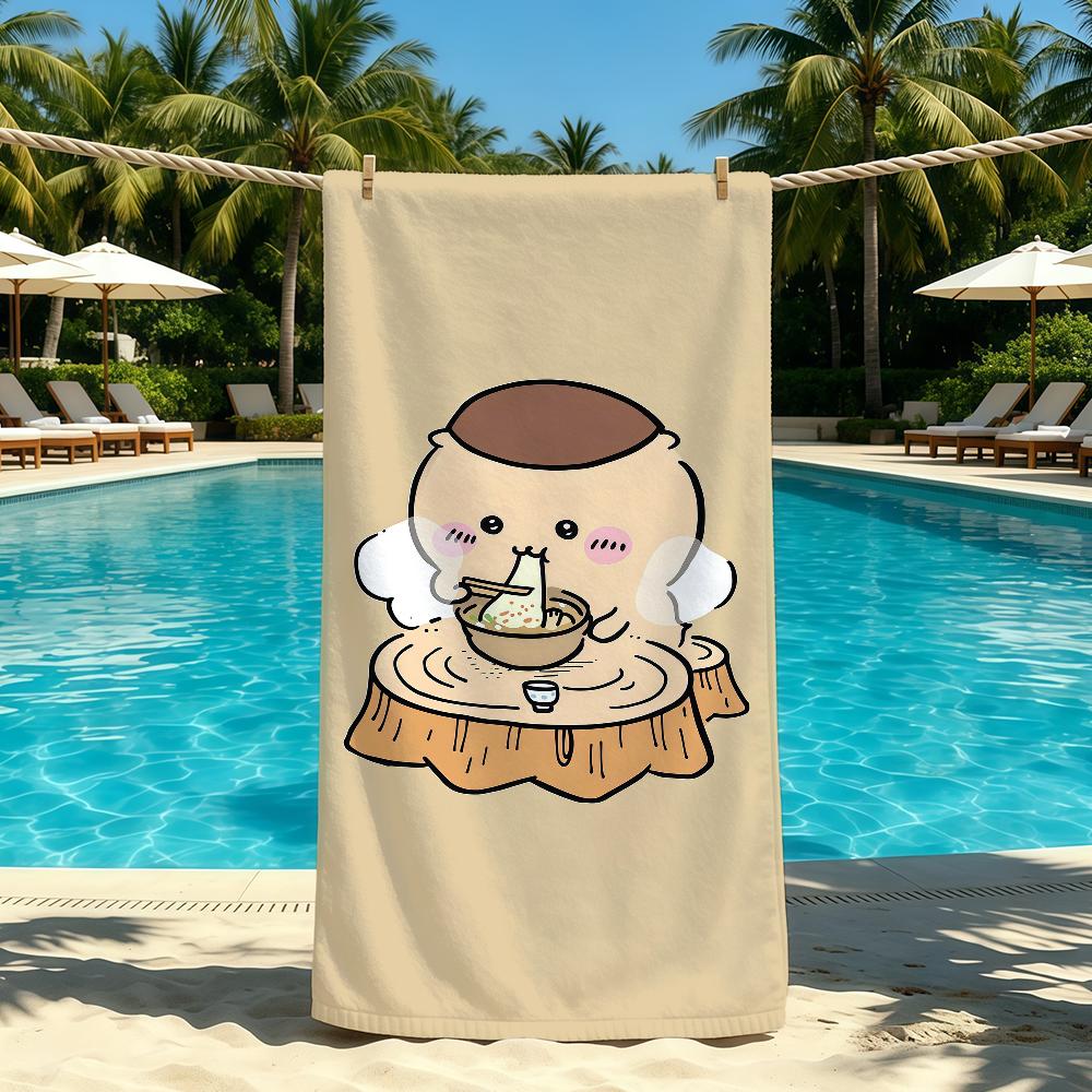 Cartoon Towel For Outdoor Camping Beach Towel Cute Super K-Kurimanju-Es Absorbent Quick-Drying Summer Towel