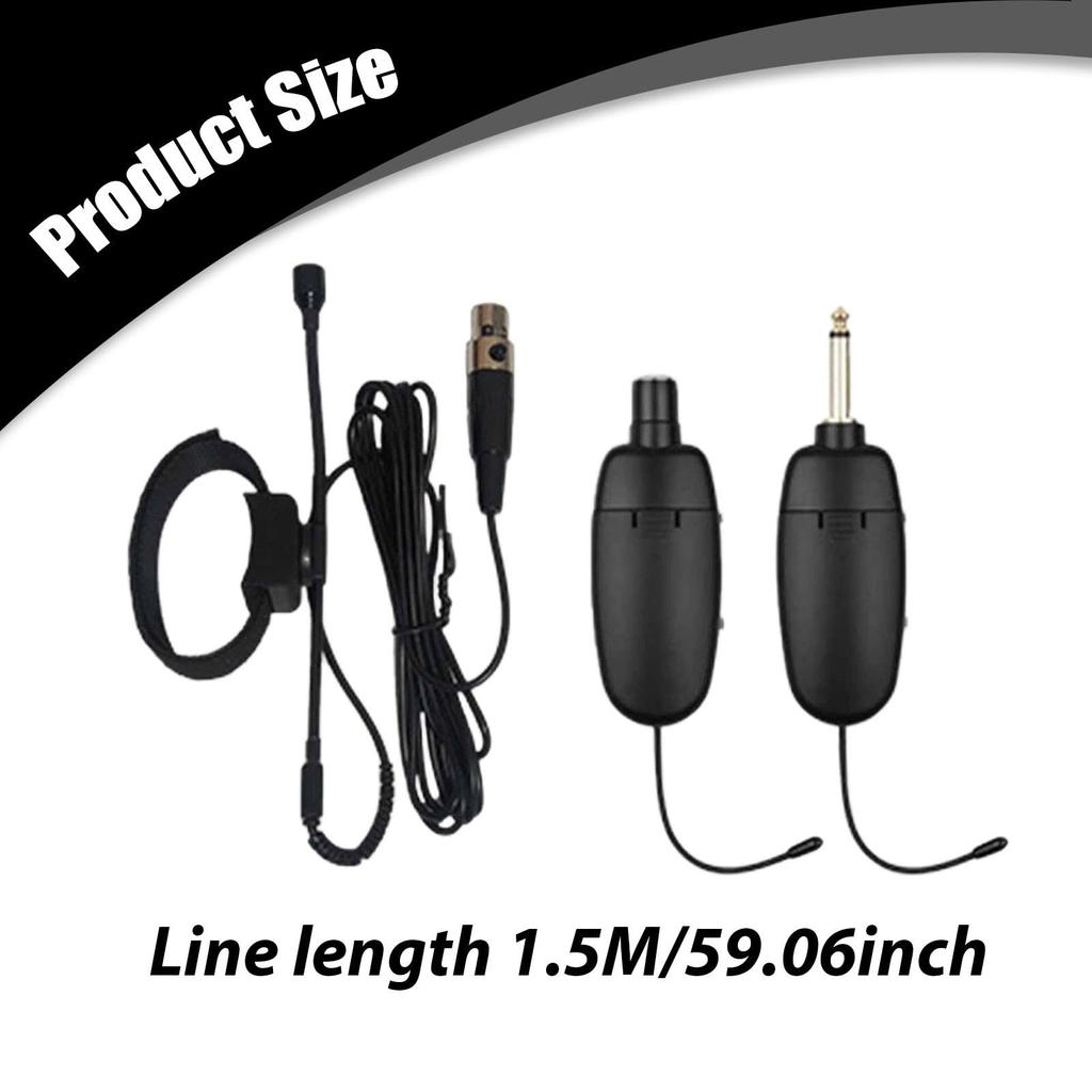 Hellery Flute Microphone Condenser Clip-On Instrument Microphone 3-Pin XLR Windproof Dustproof Wired Live Streaming Studio Recording Concert