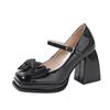 Red High-heeled Mary Jane Shoes for Women's 2025 New Winter High-heeled Shoes, Wedding Shoes, Small People Are Not Tired of Growing Their Feet