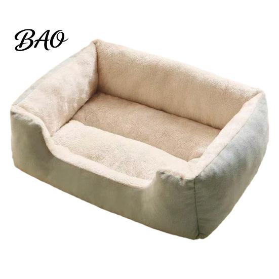Durable Bed for Cats Rectangular Plush Cat Bed, Cozy Pet Lounge Anti-slip Bottom, with Bottom Washable Couch Indoor Small Dogs Puppies Orthopedic