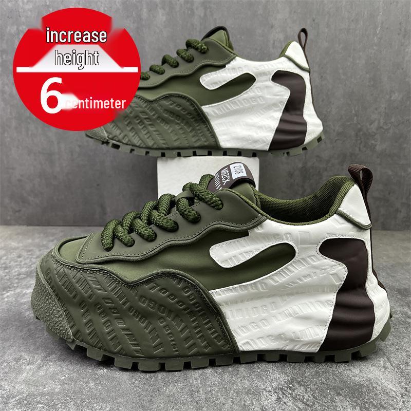 Sneakers décontractées de sport d'été tendance haut de gamme pour hommes avec rehausse invisible